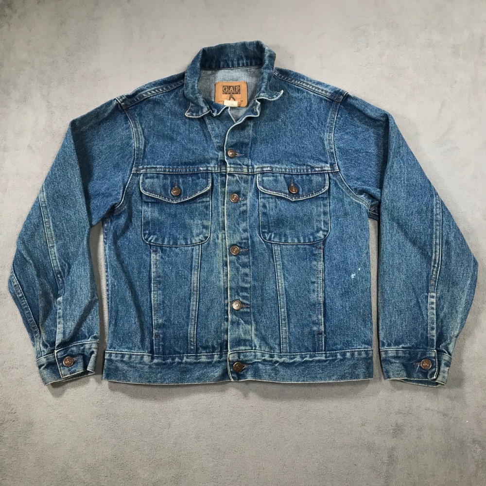 Vintage Gap Denim Trucker Jean Jacket Men's XS Blue Cotton Button Up Coat
